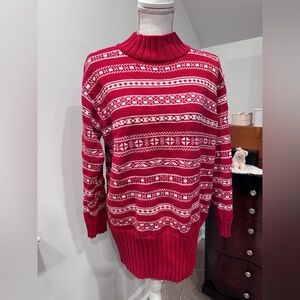 Vintage Gap Red and White Sweater